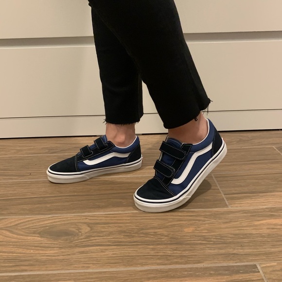vans velcro navy